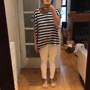 Blue and white striped LF oversize tunic t-shirt
